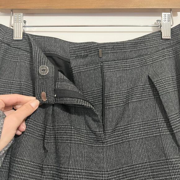 Halogen Plaid Straight Leg Pants in Grey | 2 - Picture 5 of 8
